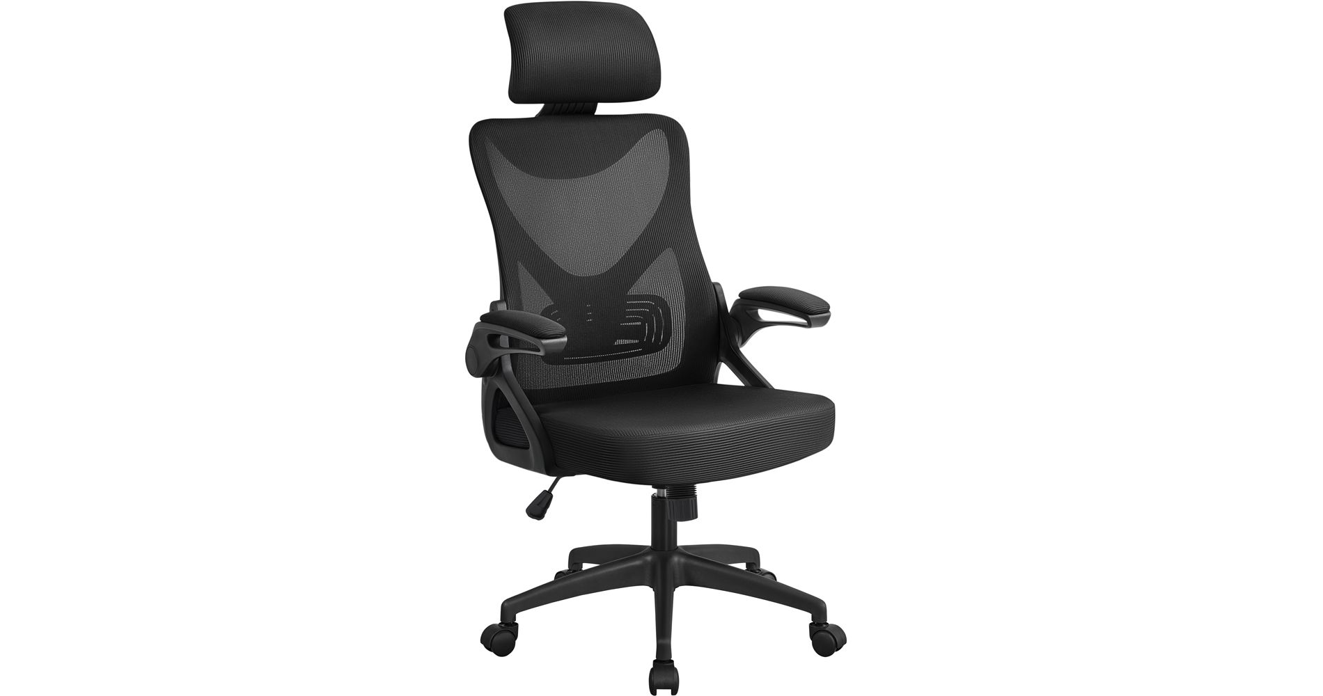 Yaheetech High Back Office Chair Computer Chair with Armrest Black