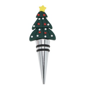 Unique Bargains Two-Wire Christmas Tree Stopper Aluminum Alloy TPE Green Black Silver Tone 1 Pc - 1 of 3