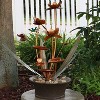 Sunnydaze 28"H Electric Polyresin Copper-Look Flower Blossoms Outdoor Water Fountain - 4 of 4