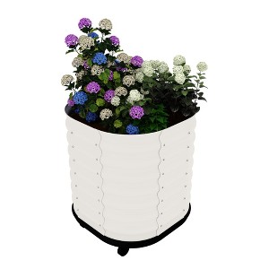 Raised Garden Bed, Self-Watering Wheel Mobile Metal Planter Box Galvanized Steel Outdoor Rolling Garden Bed for Vegetables Flowers Herbs - 1 of 4
