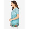 Woman Within Plus Size Short Sleeve Watercolor Tunic - 4 of 4