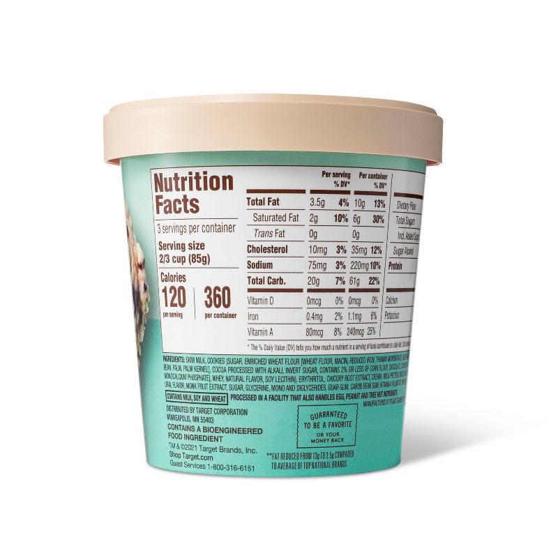 Reduced Fat Mint Cookies &#38; Cream Ice Cream - 16oz - Favorite Day&#8482;, 4 of 8