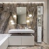 Basicwise 72" Narrow, Tall and Space Saving Multi-Purpose White Linen Tower - Ideal as Bathroom Organizer, Toilet Paper Cabinet and Kitchen Cabinet - 3 of 4