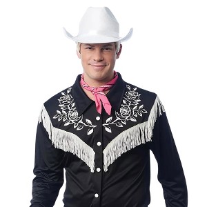 Costume Culture by Franco LLC Rancher White Cowboy Hat Adult Costume Accessory - 1 of 4