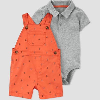 Image of Baby Boys' Sailboat Top & Bottom Set - Just One You® made by carter's Orange 6M