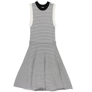bar III Womens Striped Fit Flare Midi Dress - 1 of 2