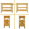 NicBex 2 Drawer Rolling Kitchen Island Cart with 2 Open Shelves and Towel Racks,Kitchen Island on Wheels with Storage,Island Table for Kitchen - 4 of 4