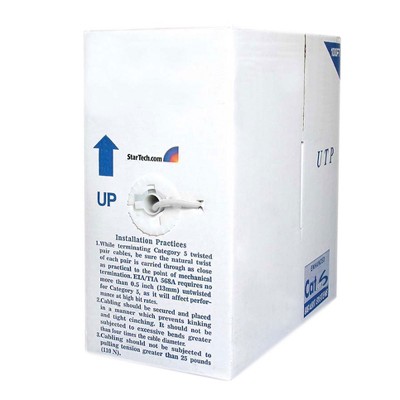 StarTech.com 1000ft Cat 6 Stranded Cable - WIRC6PATWHRL - Data and Networking Cables