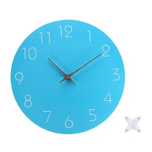 Unique Bargains Decorative Silent Non-Ticking Quartz Round Wall Clock - 1 of 3