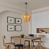 VYNXARIA 17 - Inch Boho Hemp Rope Ceiling Lights, Handcrafted Farmhouse Adjustable Pendant Fixtures - 3 of 4