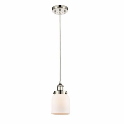 Bell - 1 Light Cord Hung Mini Pendant In Industrial Style-10 Inches Tall and 5 Inches Wide