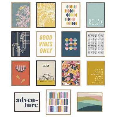 Abstract Black and Beige Canvas Wall Art, 23x33