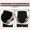 Unique Bargains Women Maternity Belly Band Pregnant Support Belly Bands Black Beige Size M 2 Pcs - 3 of 3
