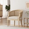 Akoasm Modern Rubber Wood Accent Chair For Living Room & Bedroom-Beige - 3 of 4