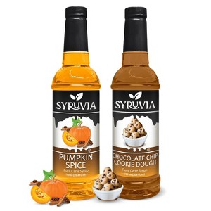Syruvia Variety Pack - Pumpkin Spice & Chocolate Chip Cookie Syrup 25.4 Fl oz (2-Pack) - 1 of 4