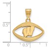 Black Bow Jewelry 14k Yellow Gold Plated Sterling Silver Wisconsin Badgers NCAA Pendant - 2 of 3