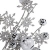 Northlight 34" Silver Jingle Bells and Glitter Snowflakes Artificial Christmas Spray - 2 of 4