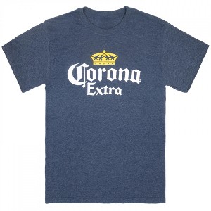 Adult Corona Extra Basic Heather Blue Tee Shirt - 1 of 3