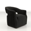 SEYNAR Modern Glam Velvet 360 Degree Swivel Open-Back Accent Armchair Set of 2 - 3 of 4
