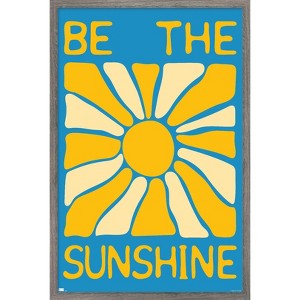 Trends International Hey Happy - Be The Sunshine Framed Wall Poster Prints - 1 of 4