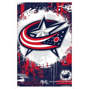 Trends International NHL Columbus Blue Jackets - Maximalist Logo 23 Framed Wall Poster Prints - 1 of 4