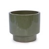 Set of 3 Modern Round Ceramic Planter Pots with Built-In Drainage, Glossy Ceramic Flower Pots for Windowsills, Patio, or Garden – The Pop Home - 4 of 4