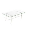 Coffee Table and End Tables Set of 3, Tempered Glass Top with MDF Layer, Modern Tables for Living Room, Transparent Glass - 4 of 4