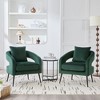 Sapphtopaz Modern Accent Chair with Open Back Velvet Upholstered Barrel Chair with Metal Legs Leisure Armchair for Living Room, Bedroom, Indoor - 4 of 4