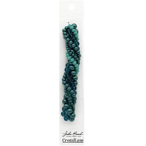 Crystal Lane DIY 5 Twisted Pearls & Crystal Bead Strands Calla Lily Green Beads - 1 of 1
