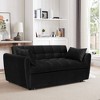 APRILSOUL65 "3-in-1 foldable large size sofa bed, modern velvet double sofa, sofa bed with adjustable back - 2 of 4