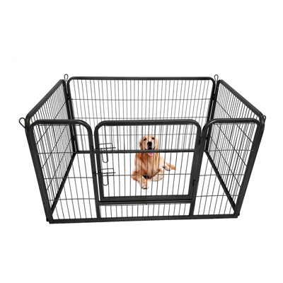 CuisinSmart Dog Playpen for Yard, 28 Inch 4 Panels Dog Pen Indoor, Heavy Duty Puppy Exercise Pen for RV Camping, Metal Pet Fence for Dogs