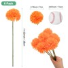 Unique Bargains Plastic Silk Durable Artificial Chrysanthemum Ball Flowers 11" - 3 of 4