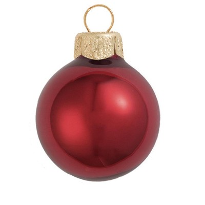 Northlight 12ct Pearl Glass Ball Christmas Ornament Set 2.75" - Burgundy Red