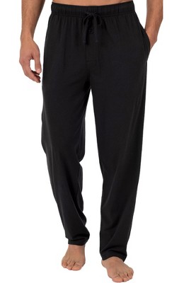 ADR Mens Knit Pajama Pants with Pockets Black Medium