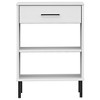 vidaXL Console Cabinet with Metal Legs White Solid Wood Pine OSLO - 4 of 4