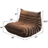 SYFERLORY Soft Beanbag Chair - Memory Foam Floor Sofa for Living Room, Bedroom or Office - Single Seat Lounger with Removable Cover - 2 of 4