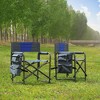 Sevobal Outdoor Portable Chairs 2PCS Padded Folding Chair Set with Storage Pockets for Patio Garden Poolside Camping, Multicolored, 23.62"*16.9"*29.5" - 2 of 4