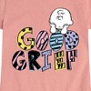 Girls' - Peanuts - Good Grief Charlie Brown Fitted Short Sleeve Graphic T-Shirt - 2 of 4