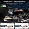 Itopfox 2 Pack Retractable Car Charger 4 in 1 Fast Charging with 2X Retractable Cords & 2X USB Ports for iPhone, Samsung, Google Devices - 4 of 4
