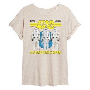 Women's - Star Wars - St Action Figure Oversized Graphic T-Shirt - 1 of 4