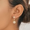 SHINE by Sterling Forever CZ Starburst Jacket Earrings - 2 of 3