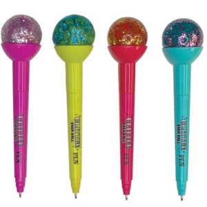 Squishy Glitter Boba Pens (4 Pack) - Fun Fidget Topper, Black Ink - 1 of 4