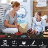 Vintage Floral Area Rug - Machine Washable Large Non-Slip Low Pile Soft Carpet for Living Room, Bedroom, Dining Room, Farmhouse, Nursery Apartment - 4 of 4