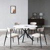 CAVINAS 19" Upholstery Dining Chairs,Set of 2/4/6,Modern Restuarant Chairs with Curved Backrest and Metal Legs,Dining Furniture Chair - 2 of 4