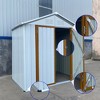 Gulches Outdoor storage sheds 4FTx6FT Apex roof ,Tool Shed with All-Weather Design ,White+Yellow - 3 of 4