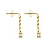 SHINE by Sterling Forever Phoebe CZ Chain Link Drop Stud Earrings - 4 of 4