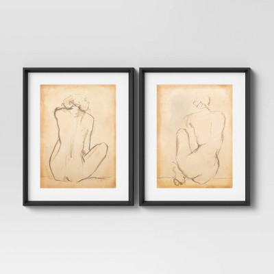 (Set of 2) 16" x 20" Women Framed Wall Art - Threshold™
