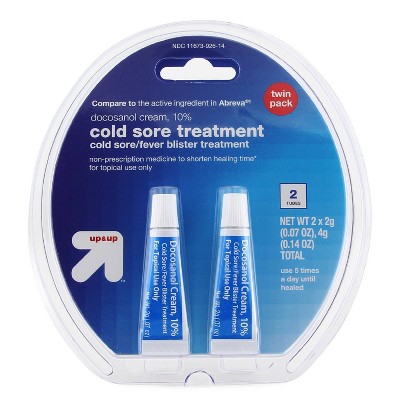 Docosanol 10% Cream Cold Sore/Fever Blister Treatment Tube - 0.07oz/2pk - up & up™