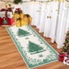 Polyester Washable Foldable Printed Christmas Tree Carpet, Festive Home Decor Rug - 3 of 3