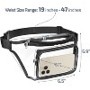 Men's and women's transparent waist bags,adjustable waist bags for sports and concerts,suitable for sports activities,concerts,Black - 2 of 4